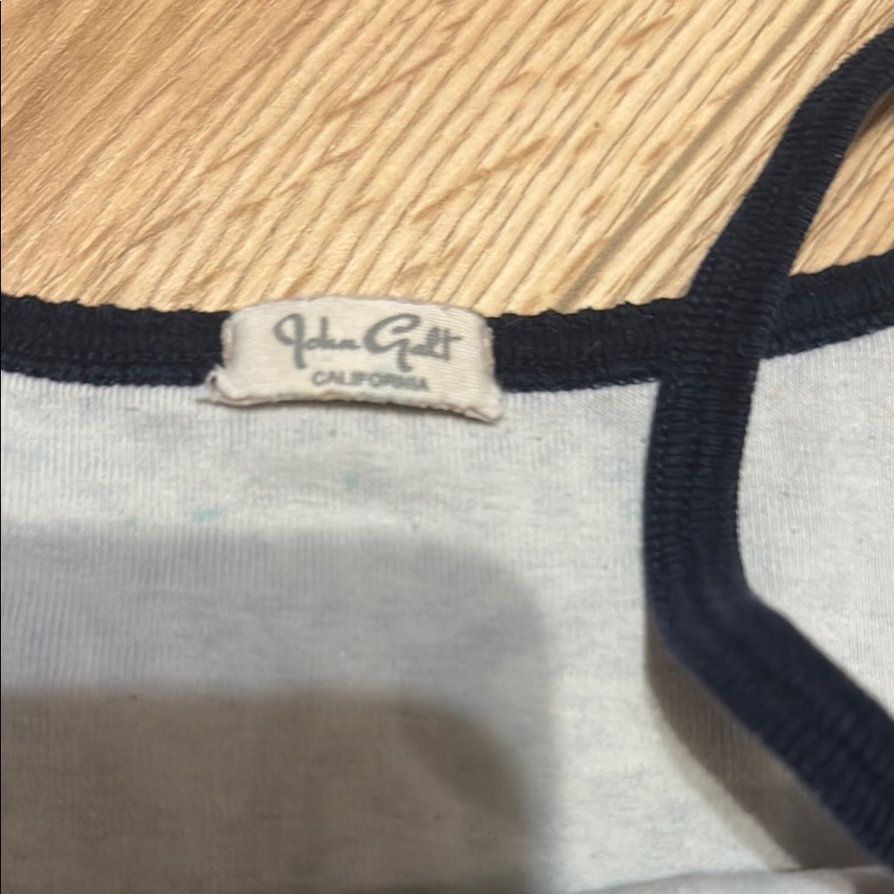 Brandy Melville Blue Leopard Print John Galt Women's Top - Picture 2 of 5